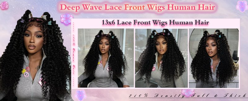 Deep Wave Lace Front Wigs Human Hair