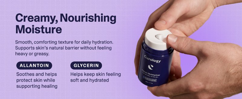 Creamy, nourishing moisture. hands holding the cream moisturizer