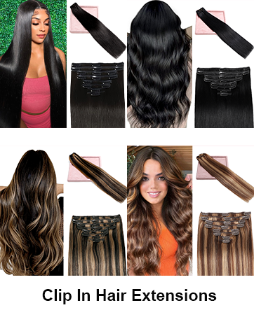 clip in hair real human hair