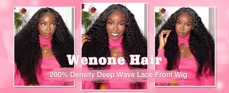 deep wave lace front wigs human hair