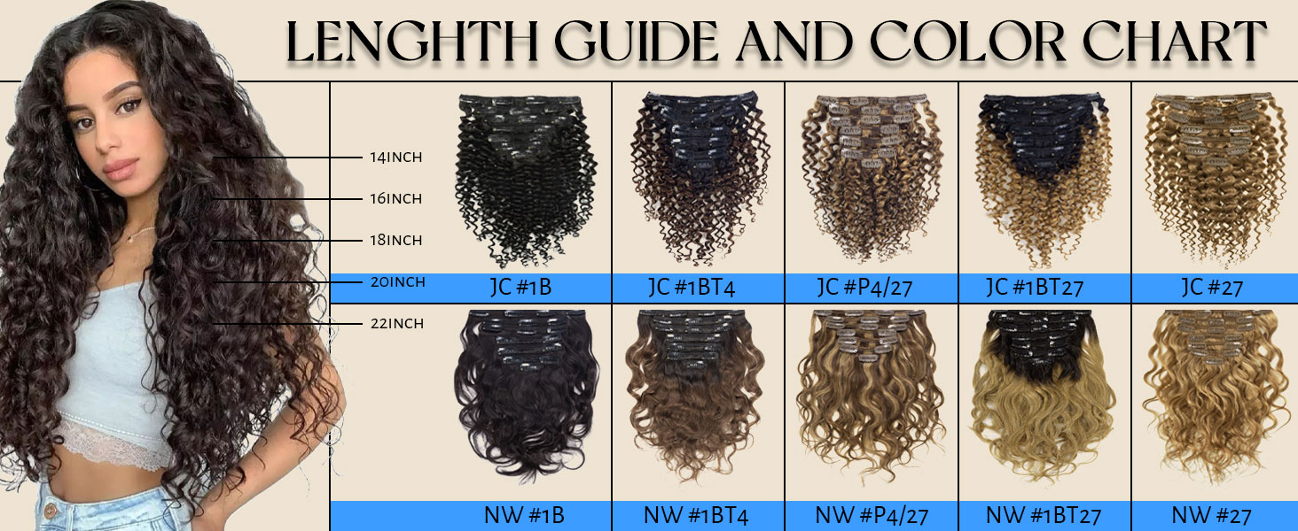 curly clip in hair extensions human hair
