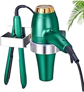 WAYASI Hair Dryer Holder Wall Mount, Stainless Steel Straightener Holder, Adhesive Blow Dryer Hol...