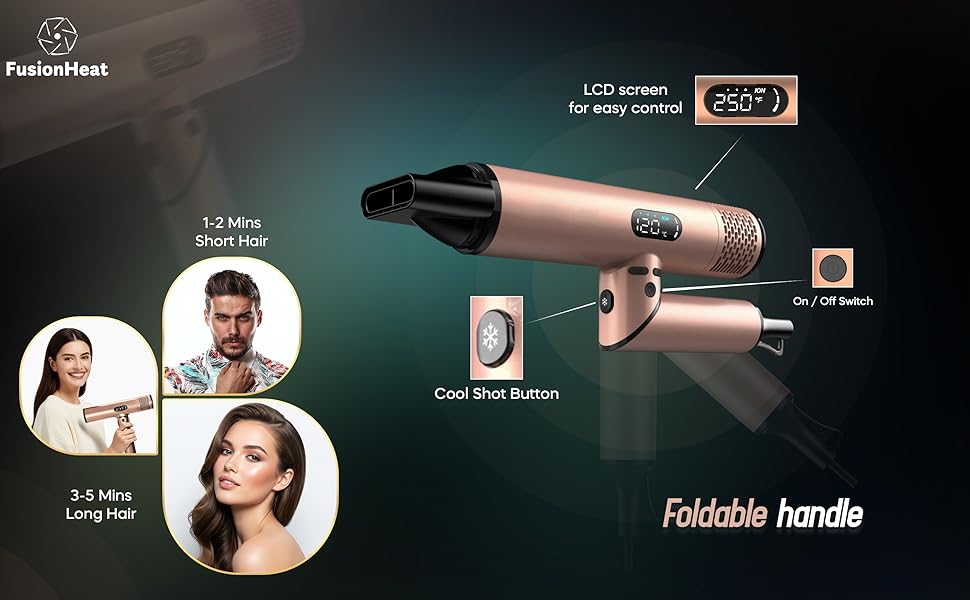 Foldable hair dryer