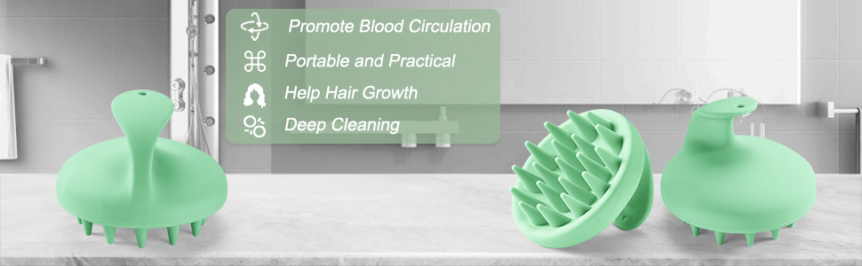 Silicone shampoo comb