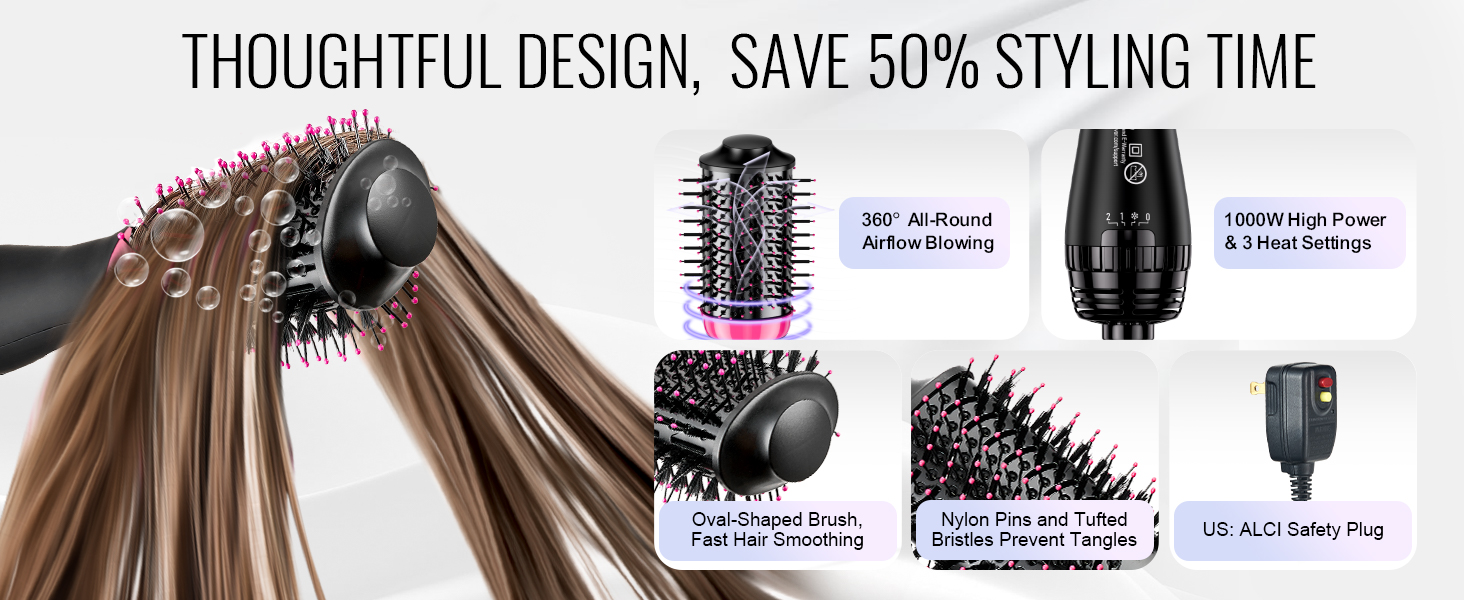 hot air styling brush