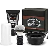 Travel Shaving Brushes Kit For Men, 4 In 1 Shaving Brush Set With Nylon Bristle Shaving Brush, Sh...