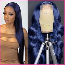 Blue Lace Front Wigs Human Hair Body Wave