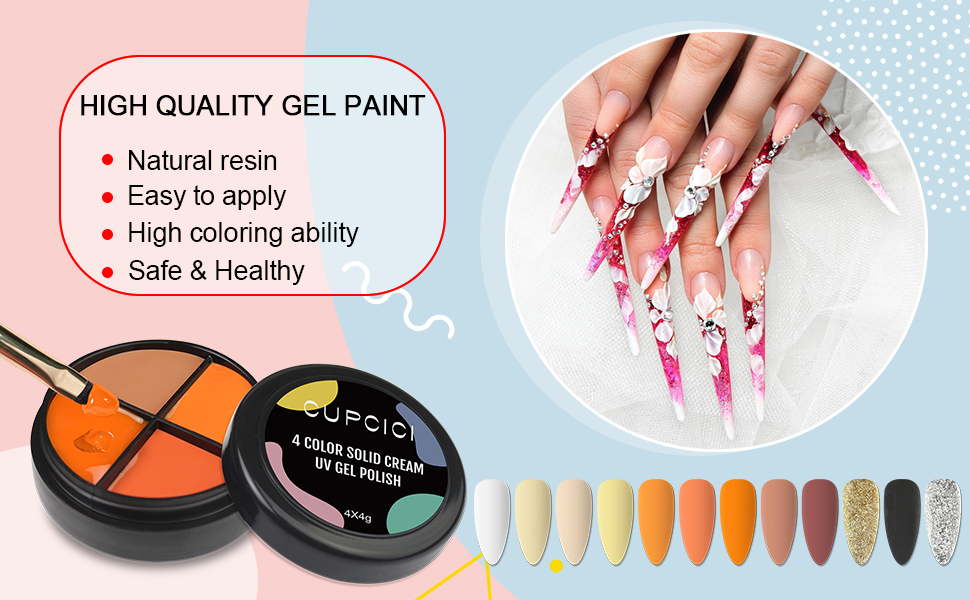 Solid cream gel nail polish