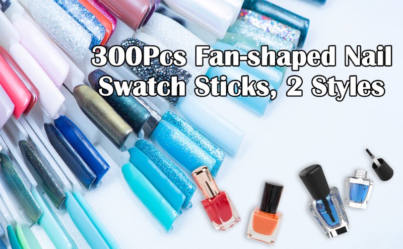 Clear Nail Swatch Sticks with Ring