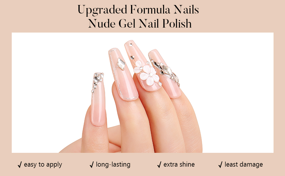 clear pink gel nail polish