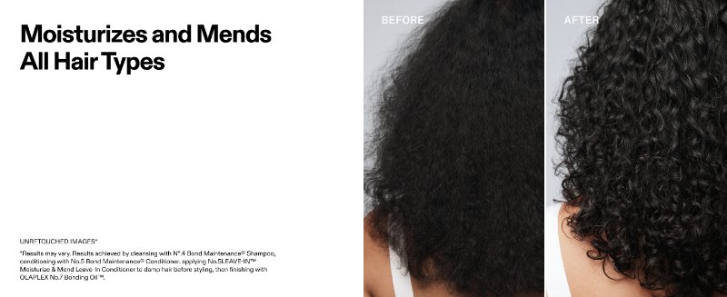 Moisturizes and mends all hair types