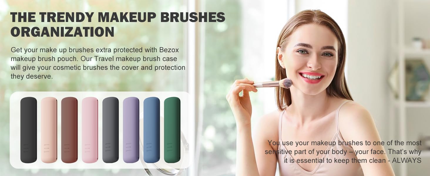 silicone makeup brush holder make up brush bag