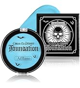 Light Blue Face Body Paint Cream to Powder Foundation Makeup, Professional Blue Cream Face Painti...