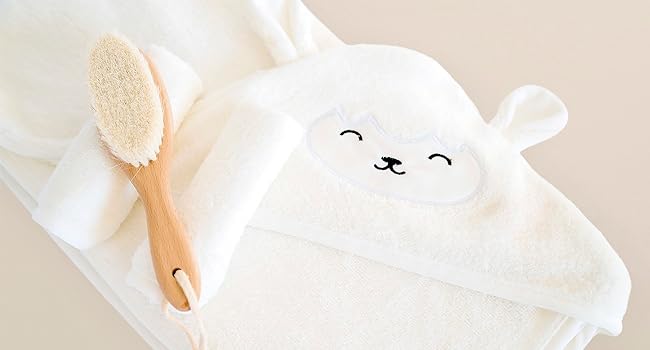 baby hair brush comb newborn set wooden goat bristles cradle cap boys girls toddlers hairbrush