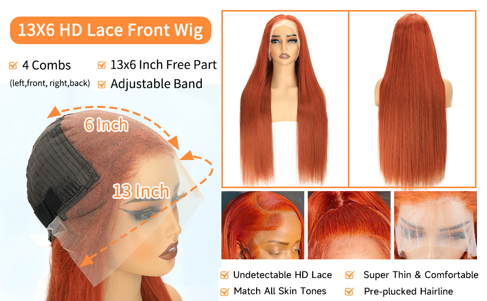 ginger wig human hair