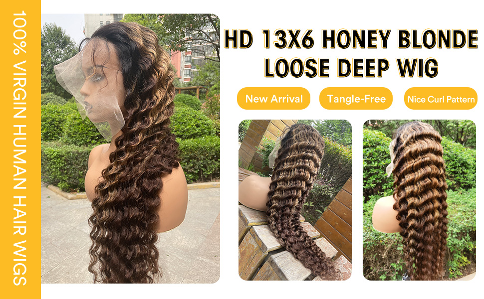 honey blonde lace front wig