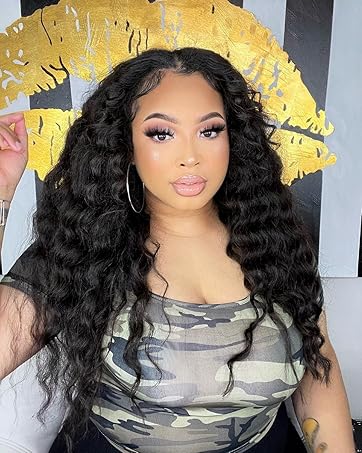 Deep Wave Frontal Wig 13X4 Loose Deep Wave Wig Loose Deep Wave Lace Front Wigs Human Hair