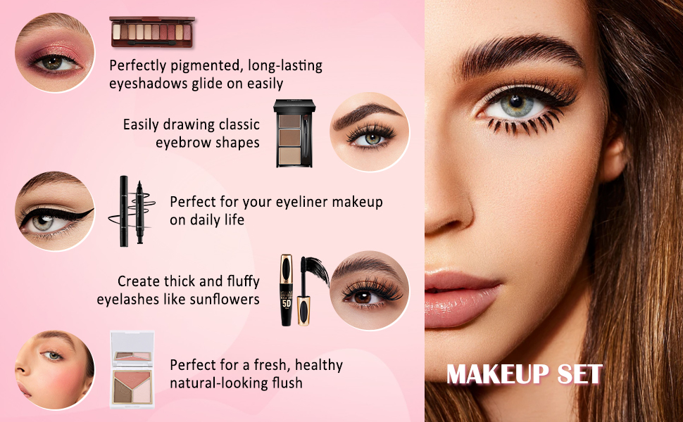 travel size teens girl all in one face makeup kits sets for women full with everything ages 8 10-12