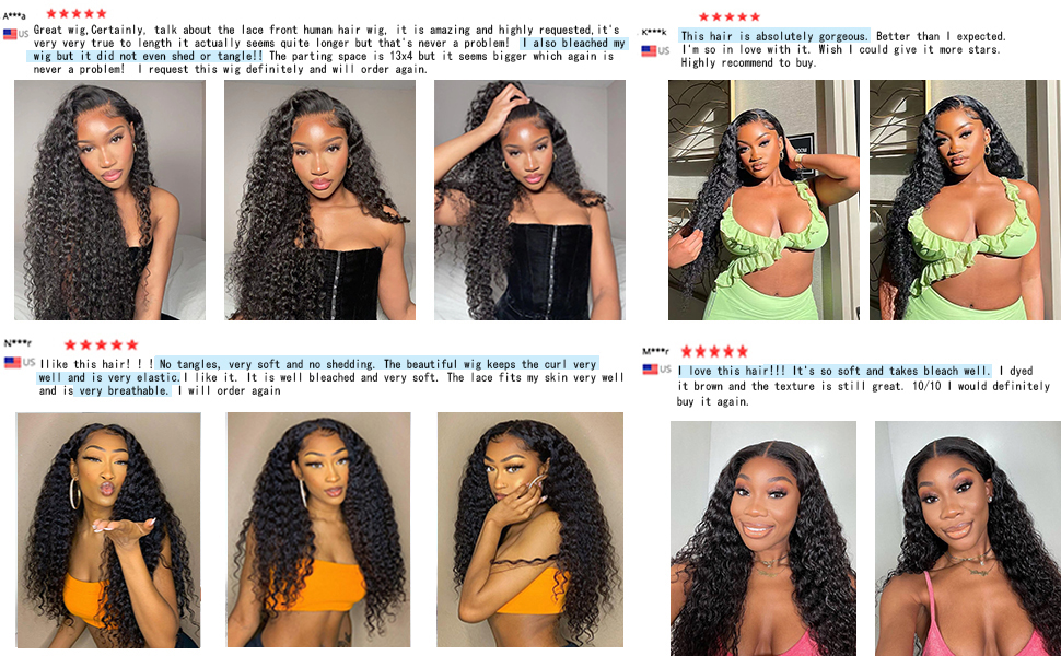 deep wave lace front wigs