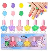 ETYJO Kids Nail Polish Set-6 Color Non Toxic Nail Polish for Girls Ages 3+ Water-Based Low Odor P...