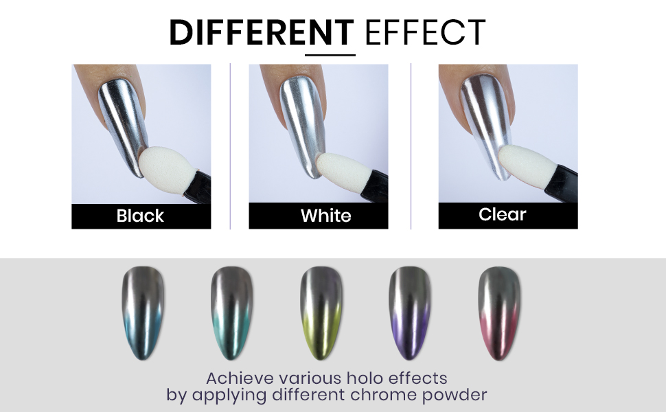 Chrome Nail Powder Holographic Effect Glitter Premium Salon