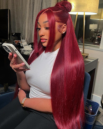 99j Burgundy Lace Front Wigs Human Hair
