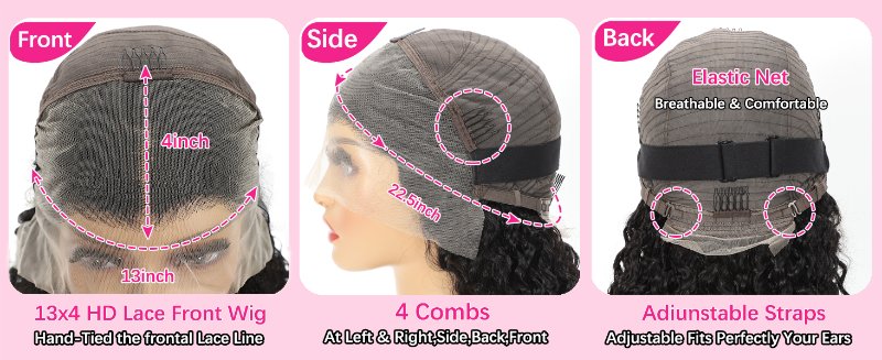 medium cap size(22 inch - 22.5 inch), New upgraded natural hairline to make wigs natural looking