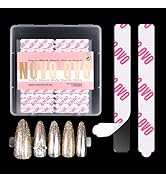 NOVO OVO 360 pcs Easy Tear Double Sided Adhesive Tape for Press on Nails Display, Clear Removable...