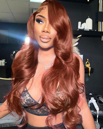 reddish brown wig