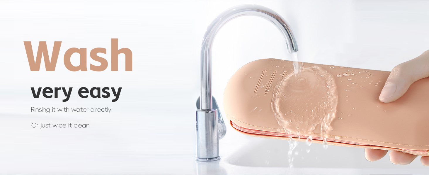 silicone brush holder bag washable easy to clean