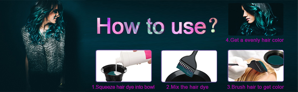 hair dye brush and bowl set