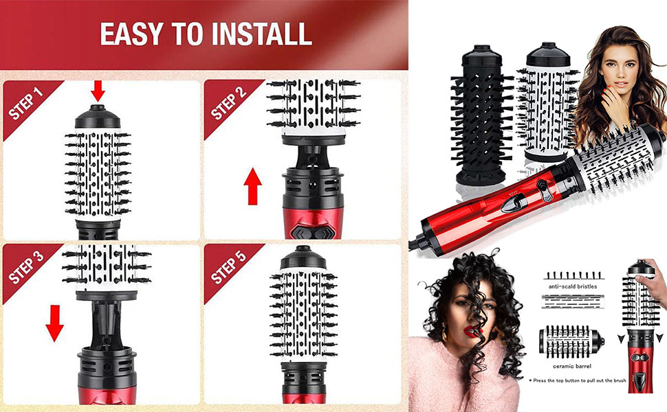 Rotating Hair Brush Dryer