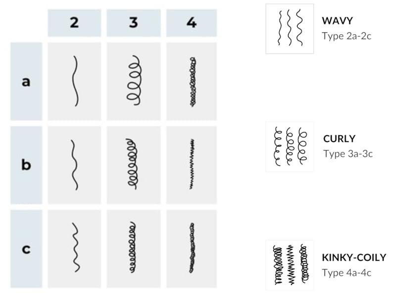 Curly hair type