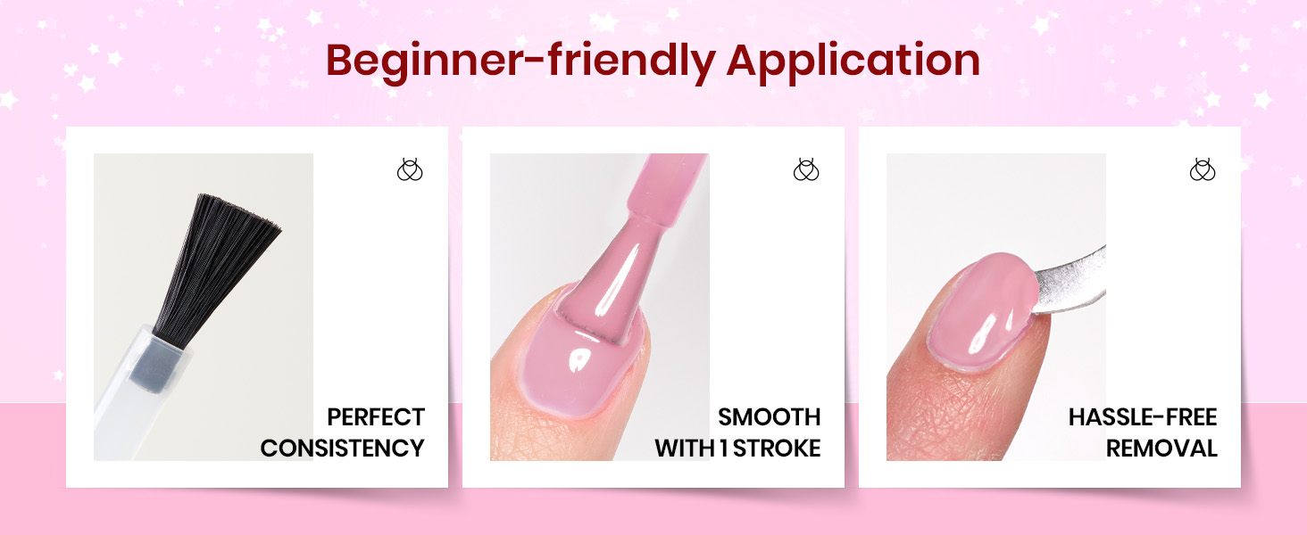 Pink Nude Gel Nail Polish Set