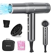 Blow Dryer with Diffuser, IG INGLAM Professional Hair Dryer 110,000RPM Brushless Motor Fast Dry L...
