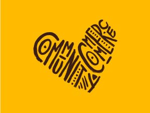  Heart shaped letter logo spelling 