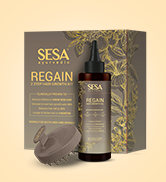 sesa ayurvedic regain hair oil with massager with the carton