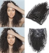 kinky curly clip in hair extensions
