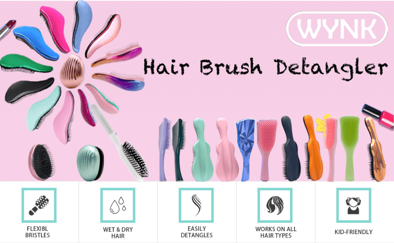 Hair brush detangler