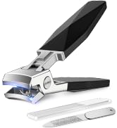 Nail Clippers - Sharp Wide Jaw No Splash Fingernail and Toenail Clipper