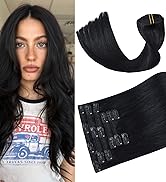 Clip in Hair Extensions Real Human Hair 70G Light Brown/Bleach Blonde 100% Remy Human Hair Soft S...