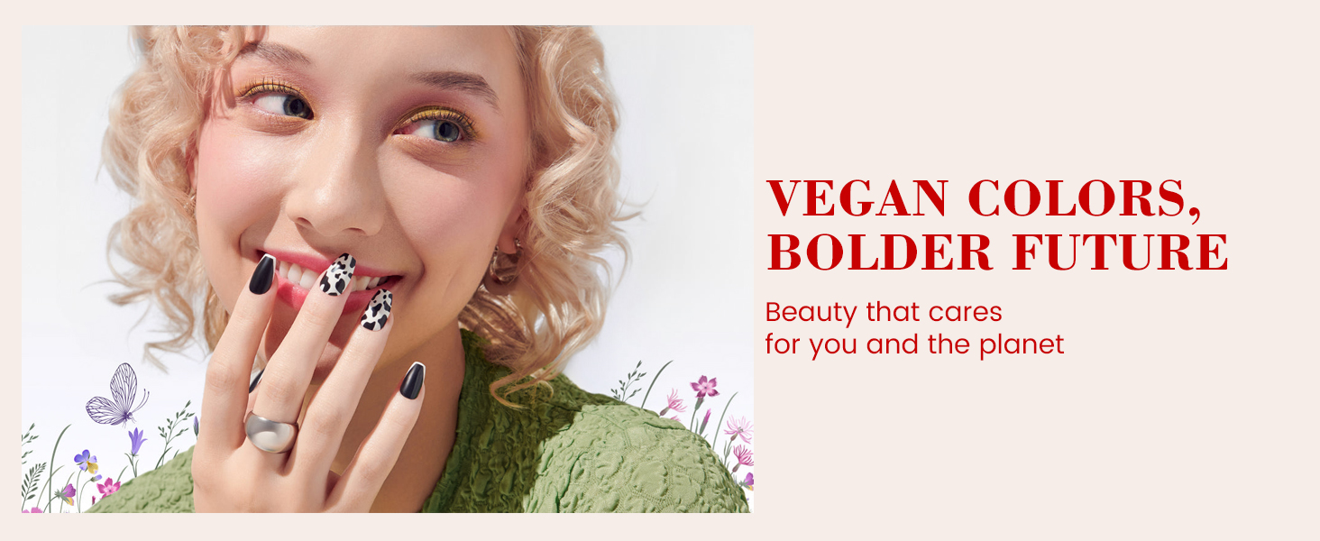 gel nail polish set kit for beginners quick dry french tip vegan cruelty-free
