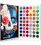 DE'LANCI Big Colorful Eyeshadow Palette Professional 54 Color Board Eye Shadow Bright Neon Glitte...