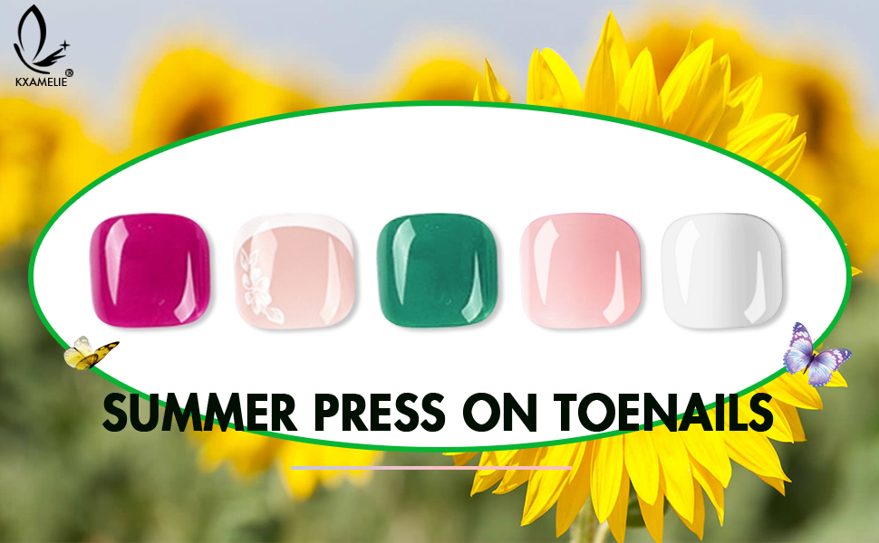 Glossy Fake Toenails Acrylic Toe Nails