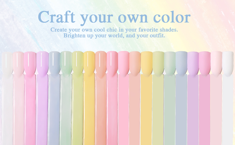 pastel gel nail polish