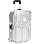 SALALIS Baby Suitcase Toy, Cute Plastic Dolls Travel Suitcase Mini Size 6.1 x 4.1 x 2.8 inch Trol...