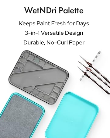 Wet palette for miniature painting and for figurines