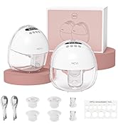 NCVI Hands Free Breast Pump, Wearable Breastfeeding Pump Electirc Portable with 4 Modes & 9 Level...