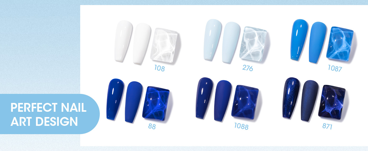 blue gel nail polish