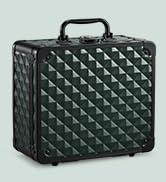 Makeup Case with Magnetic Lighted Mirror Cosmetic Train Box Detachable LED Mirror Adjustable Brig...